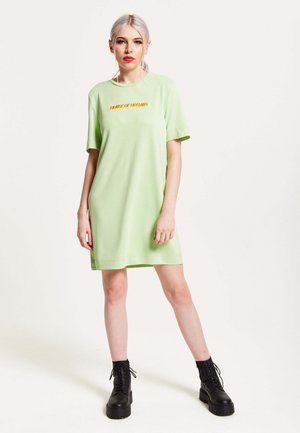 SAGE WITH LOGO - Jersey dress - green