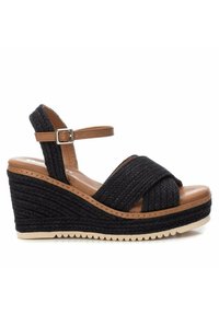 Refresh CUÑA YUTE  - Sandali con zeppa - black