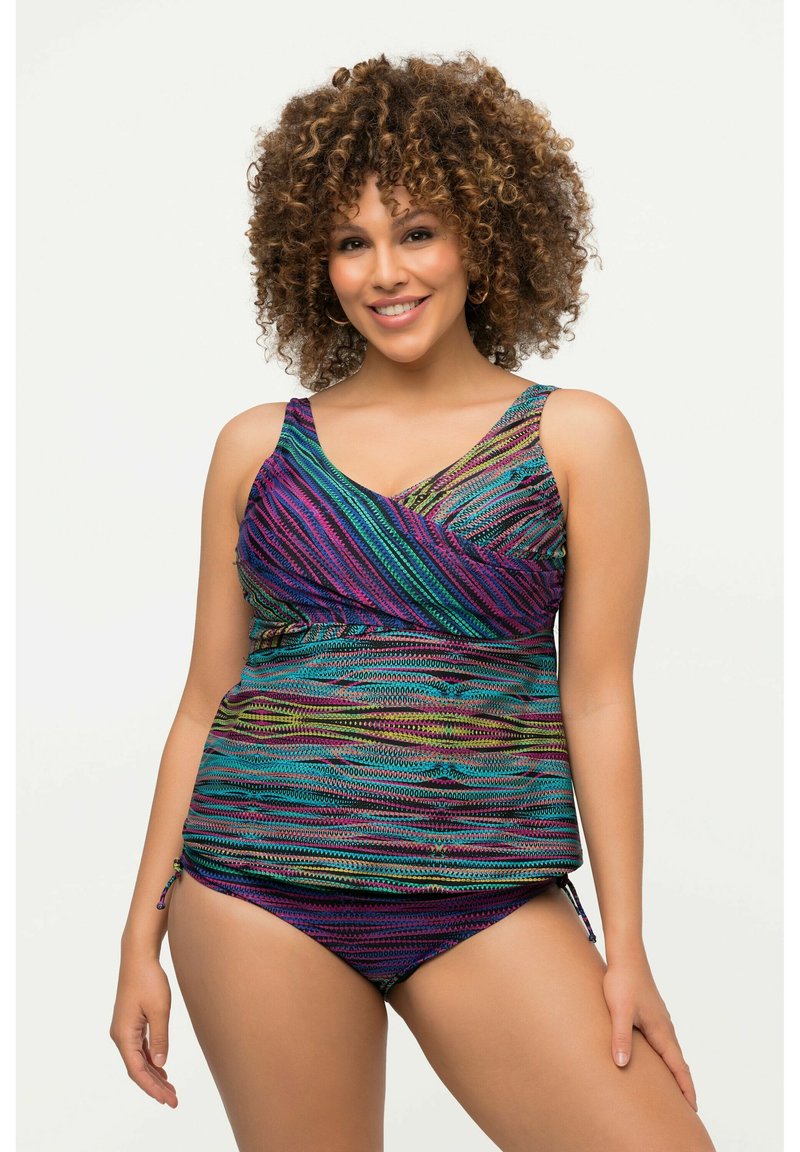 Ulla Popken PEACH RELIEF - Top de bikini - light blue/azul claro