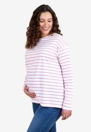 STRIPE MATERNITY - Ilgarankovis viršutinės dalies drabužis - pink