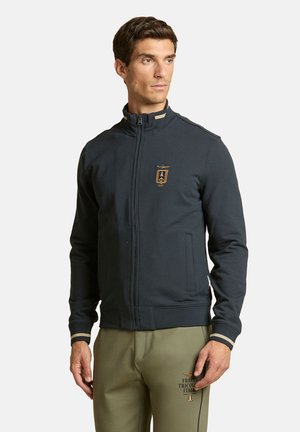 AERONAUTICA MILITARE, FELPA FULL-ZIP GARZATA FRECCE TRICOLORI - Felpa con zip - blu