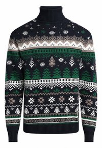 Redefined Rebel SANTA ROLLNECK REGULAR FIT - Strickpullover - navy blazer