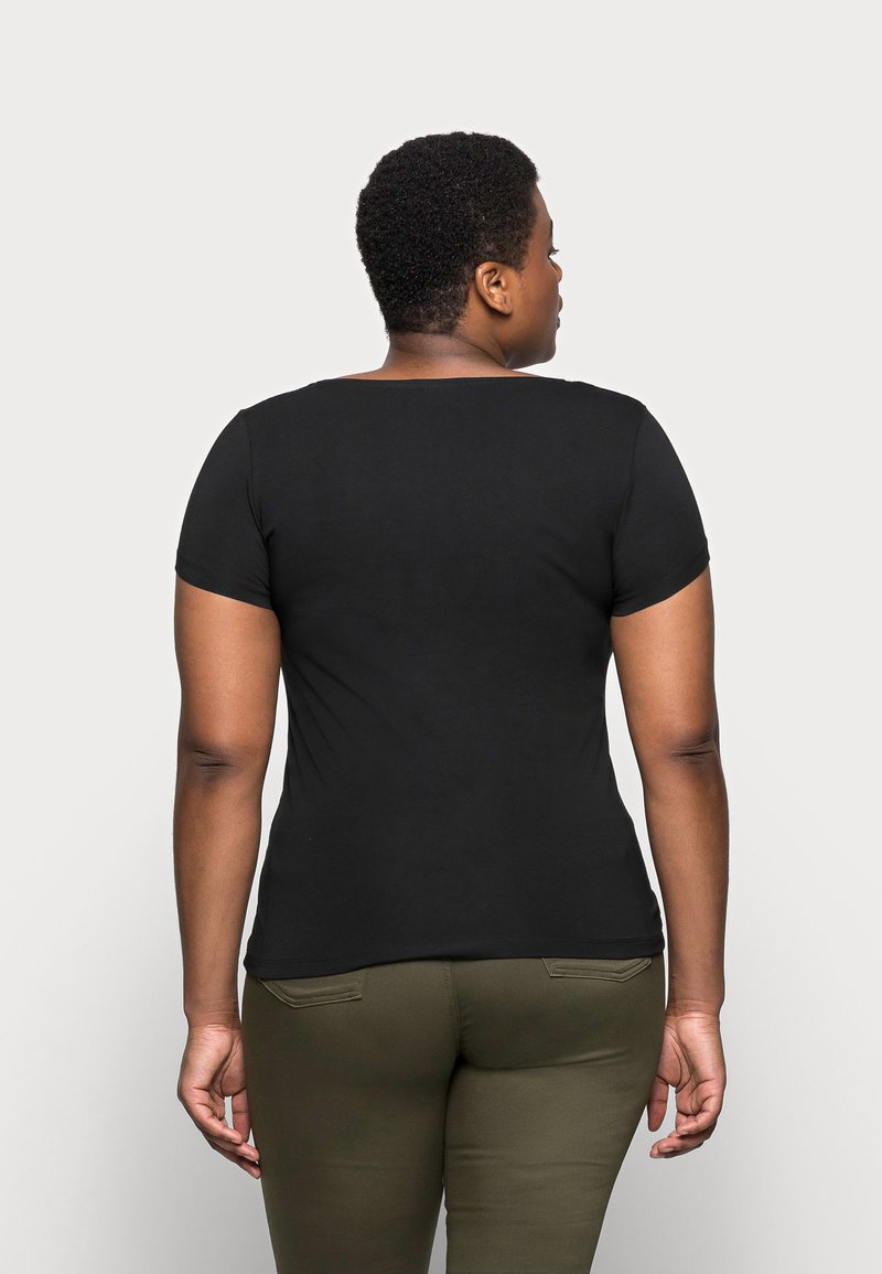 Damen T-Shirts | Anna Field Curvy 3er PACK T-Shirt basic blue/green/black/blau - KI75216 Damen T-Shirts | Anna Field Curvy 3er PACK T-Shirt basic blue/green/black/blau - KI75216