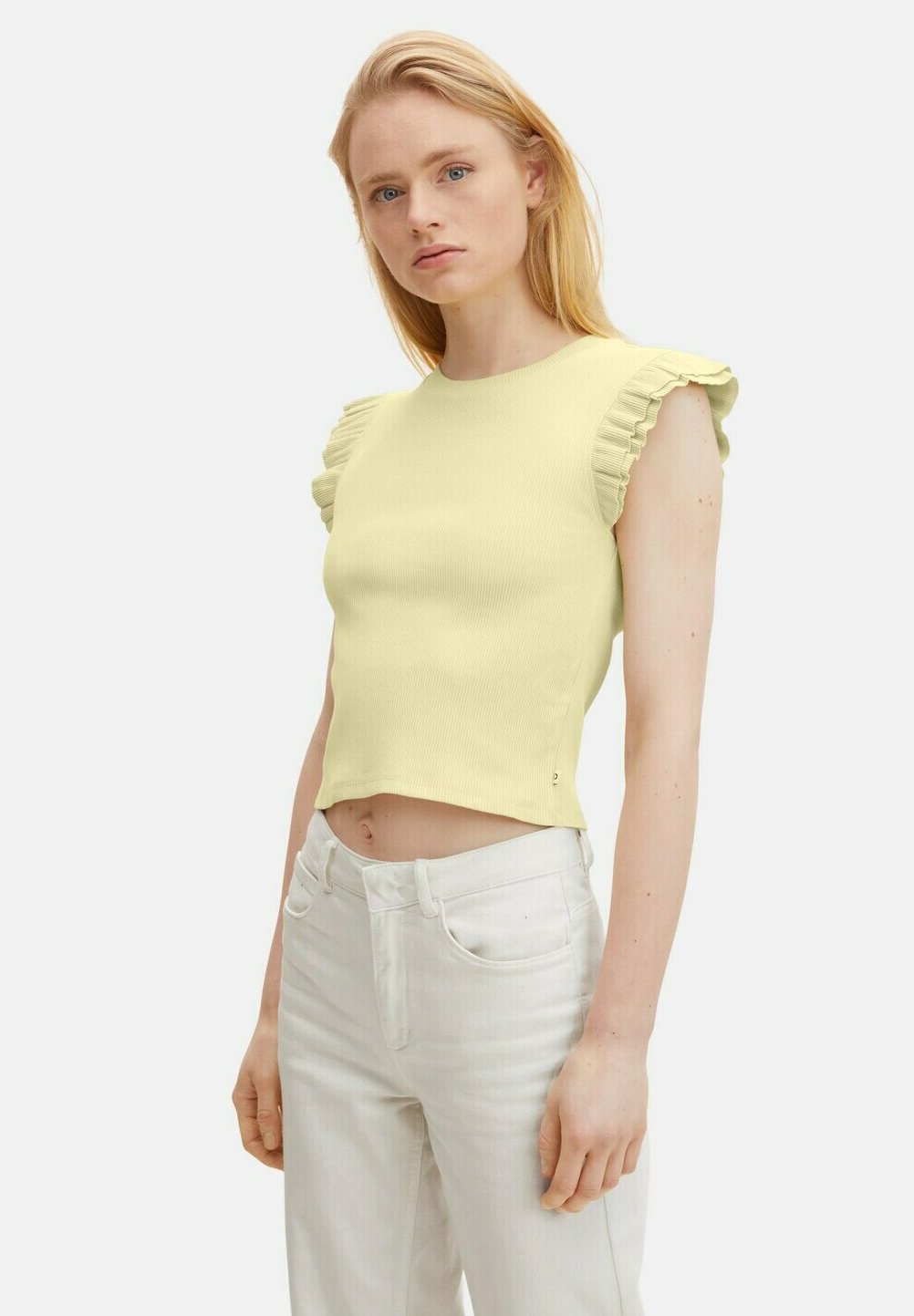 TOM TAILOR Denim Maglietta Basic Con Stampa Donna – Girocollo, Cotone, Vestibilità Normale - 3