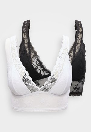 ESSENTIAL BRALETTE 2 PACK - Trikotni modrček - black/white