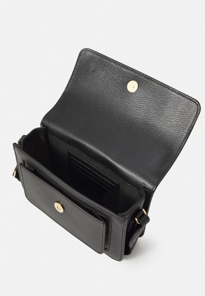 Versace SMALL CROSSBODY UNISEX - Bandolera - black/versace gold-coloured