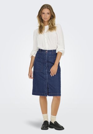 JDYOLIVIA SKIRT  - Puzdrová sukňa - dark blue denim
