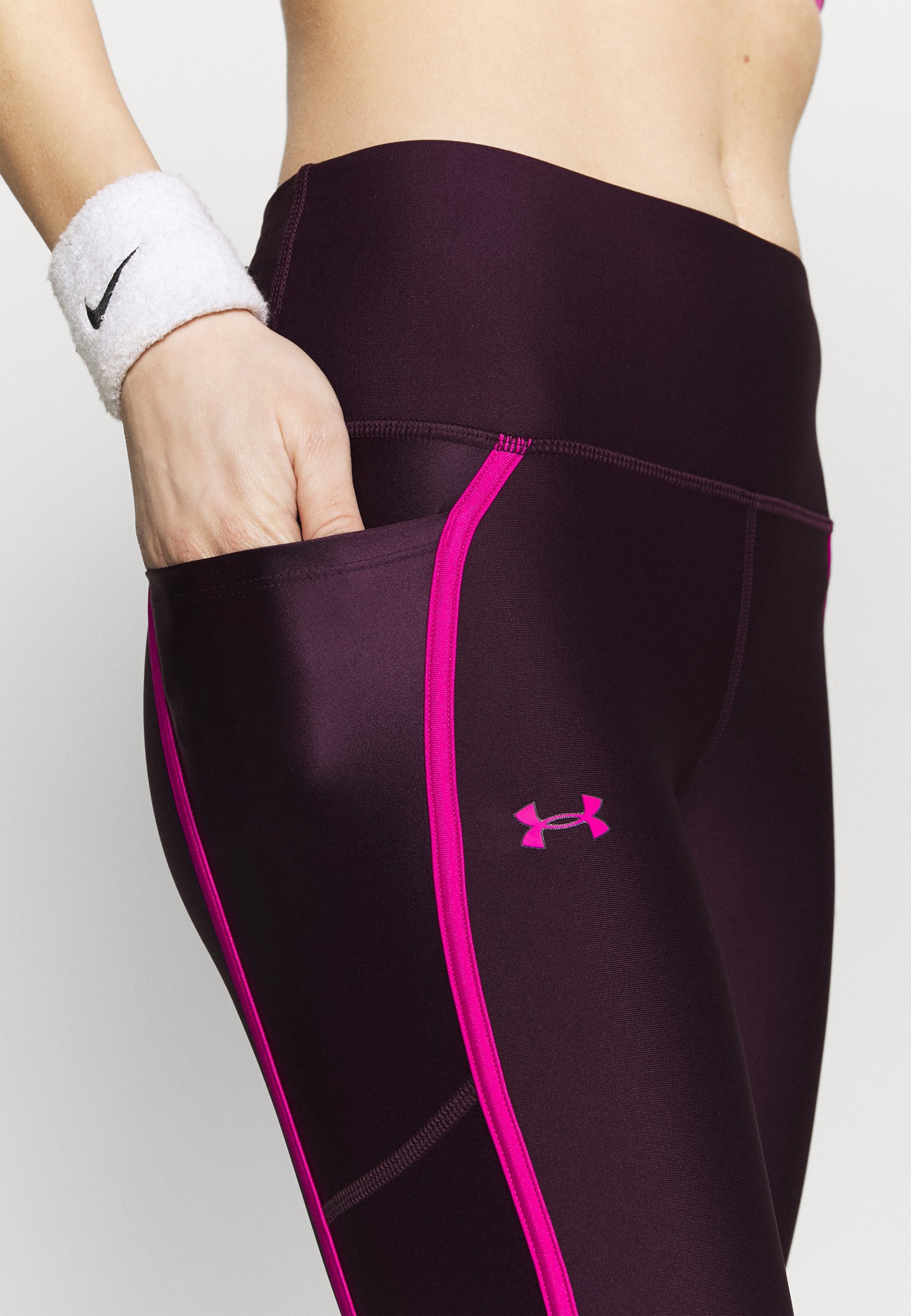 Under Armour HeatGear Shine Mesh Leggings Ladies - Purple