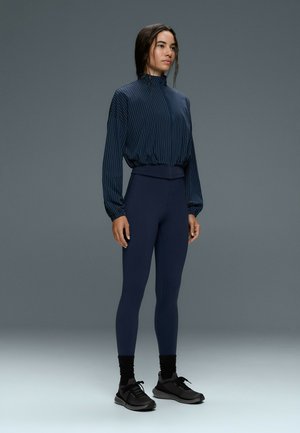 OYSHO, PINSTRIPE WATER-REPELLENT TECHNICAL JACKET - Blouson Bomber - navy blue