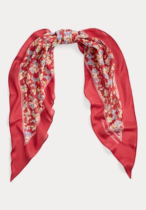 Lauren Ralph Lauren FLORAL SILK DIAMOND SCARF - Φουλάρι - cruise red
