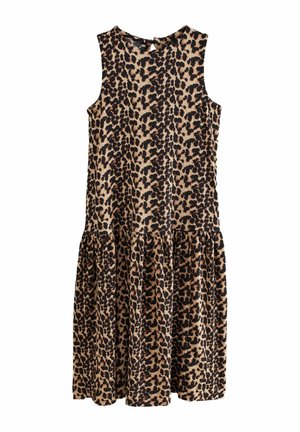 Next Trikotaažkleit - brown leopard animal print