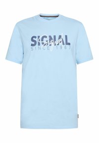 Signal T-shirt med print - blue placide mel/blå - Zalando.se
