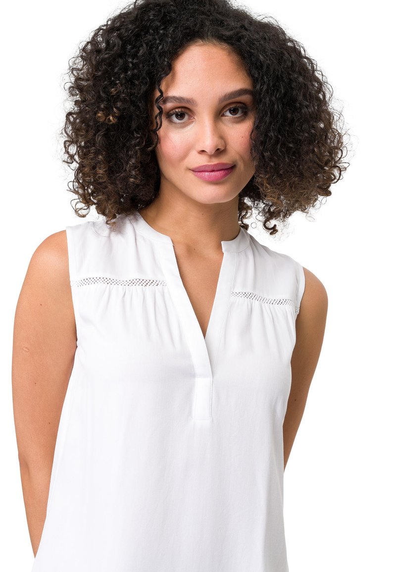 Damen T-Shirts | zero MIT V-AUSSCHNITT Bluse white/weiß - HA25814 Damen T-Shirts | zero MIT V-AUSSCHNITT Bluse white/weiß - HA25814