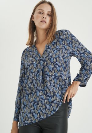 Blouse - midnight magic leaves