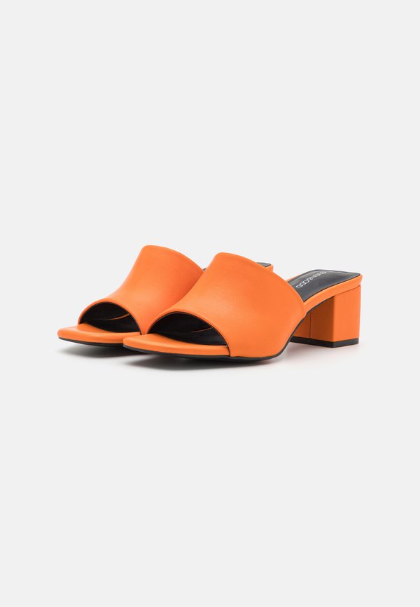 Heeled mules - orange2