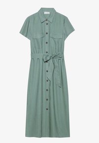 LINEN BLEND SHIRT DRESS - Skjortklänning - khaki