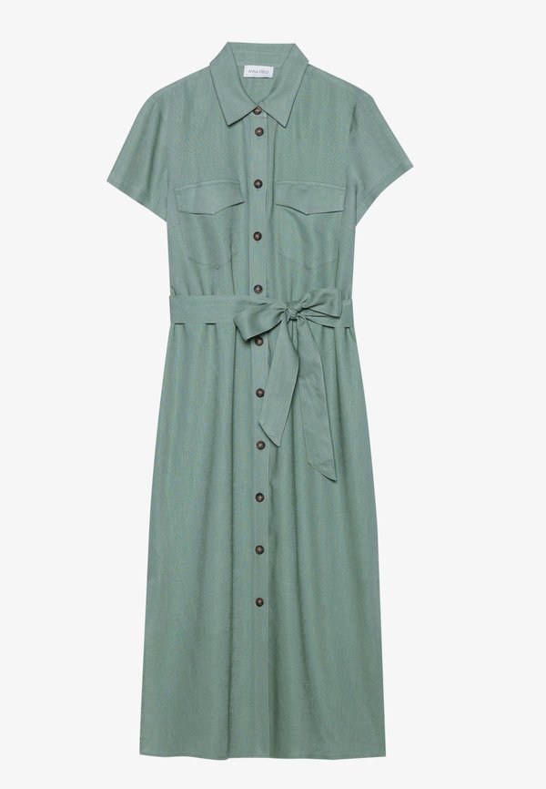 LINEN BLEND SHIRT DRESS - Shirt dress - khaki2