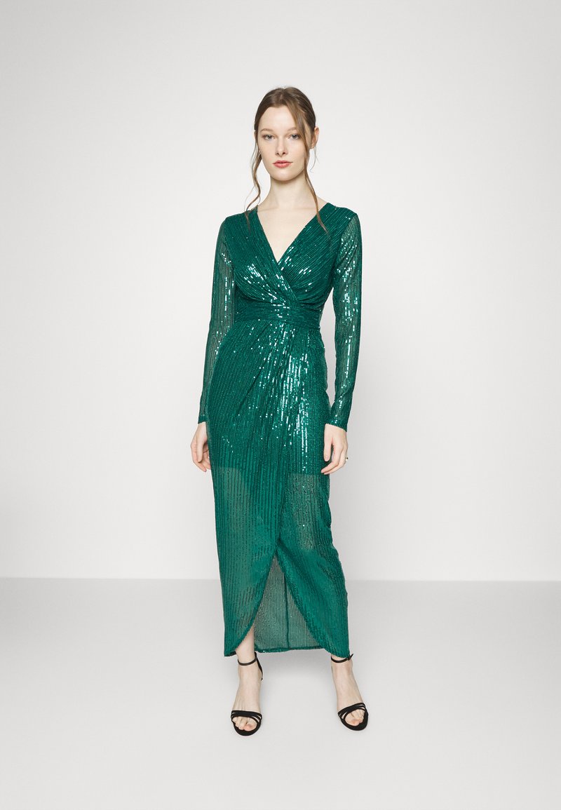 WAL G. PARTY SEQUIN DARLING DRESS - Îmbrăcăminte de ocazie - emerald green