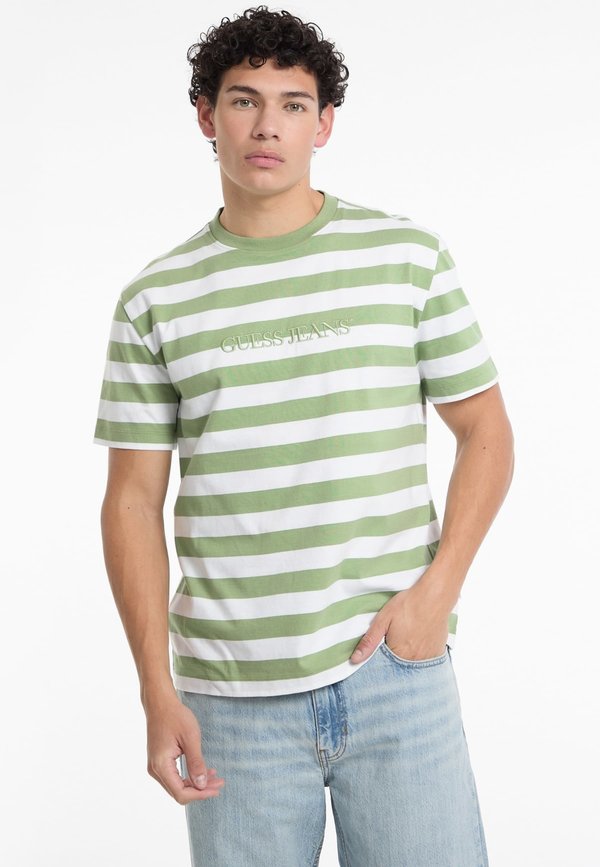 STRIPED - T-Shirt print - grün