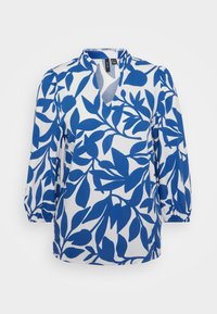 VMEASY VOLUME 3/4 - Blouse - snow white/blue