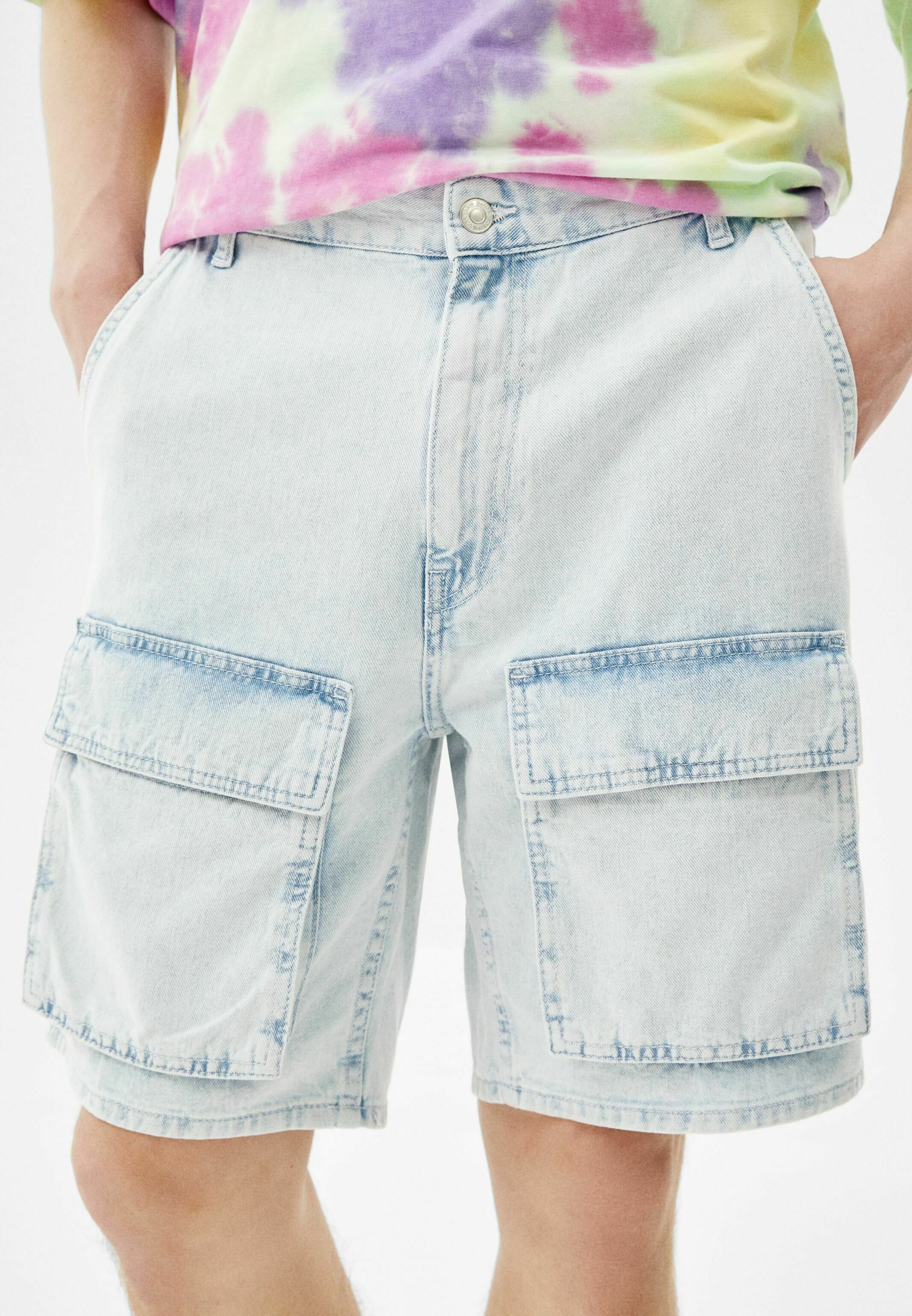 Bershka Shorts di jeans - light blue/celeste - Zalando.it