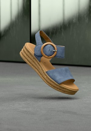 Sandales compensées - denim