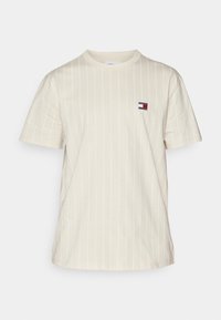 Tommy Jeans VERTICAL STRIPE TEE UNISEX - T-Shirt print - newsprint