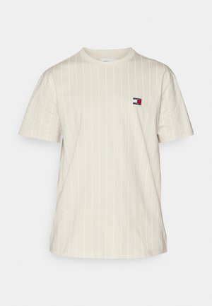 Tommy Jeans VERTICAL STRIPE TEE UNISEX - Jednoduché tričko - newsprint