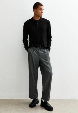REGULAR LONG SLEEVE - Polo - black