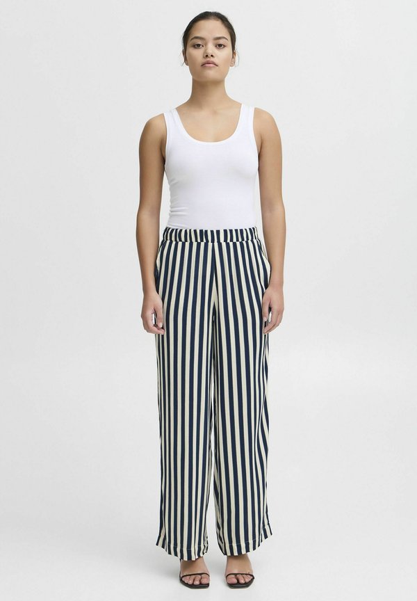 IHMARRAKECH - Trousers - total eclipse dotted stripe ao2