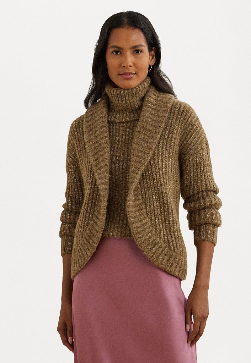 Lauren Ralph Lauren WOOL BLEND SHAWL COLLAR CROPPED CARDIGAN - Jopica - multi