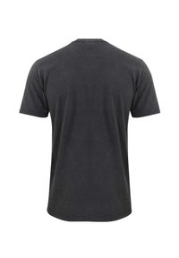 Zwart shirt met korte mouwen, gemaakt van katoen, met een ronde hals, eenvoudige ontwerp, zachte textuur, minimale details, geschikt voor casual draag.