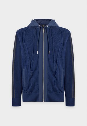 Carlo Colucci, HYBRID ZIP HOODIE - Strickjacke - navy