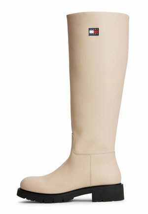 STRETCHY LONG SHAFT - Botas con plataforma - white clay
