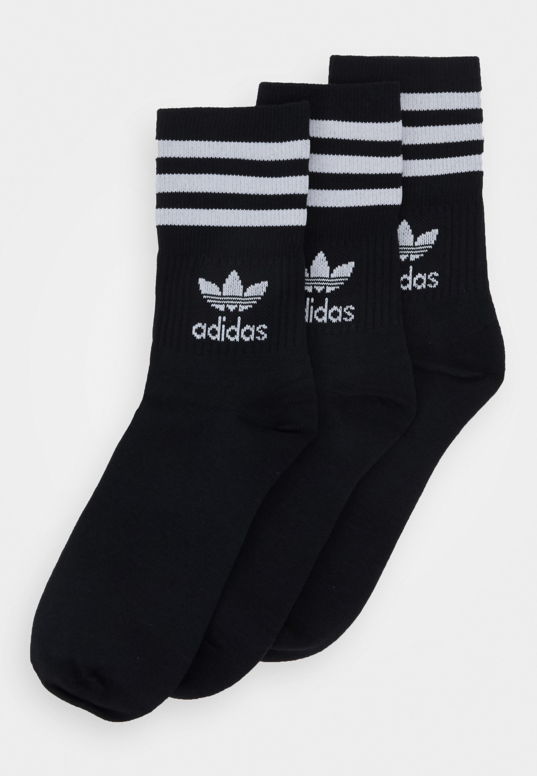 adidas Originals MID CUT UNISEX PACK Calze black/white/nero