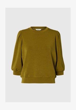 Selected, SLFTENNY 3/4 SWEAT TOP NOOS - Sweatshirt - fir green