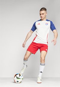 adidas Performance OLYMPIQUE LYON TRAINING JERSEY - Squadra - white tint/midnight indigo/bright red