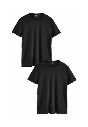 2 PACK - REGULAR FIT - Lihtne T-särk - black