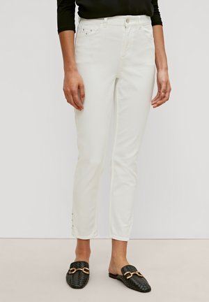 comma MIT APPLIKATION - Slim fit jeans - white