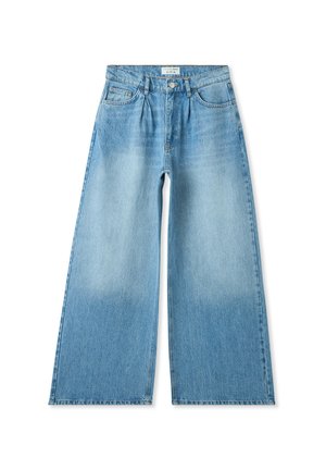 Terranova SUPER WIDELEG MED CON PINCE - Jeans a zampa - blu denim medio