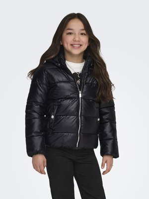ONLY GIRLS KOGNEWEMMY SAVANNAH QUILTD  - Winter jacket - black/silver trim
