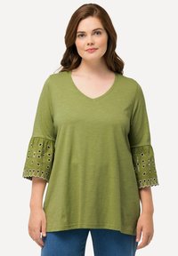 Ulla Popken EMBROIDERED TULIP SLEEVE TEE - Maglietta a manica lunga
