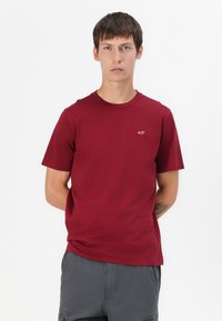 Hollister Co. ICON CREW - Paprasti marškinėliai - dark red