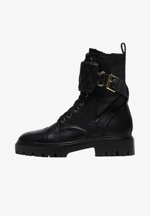 Mango, Bottines de cowboy / motard - black