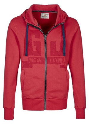 Sweater met rits - red