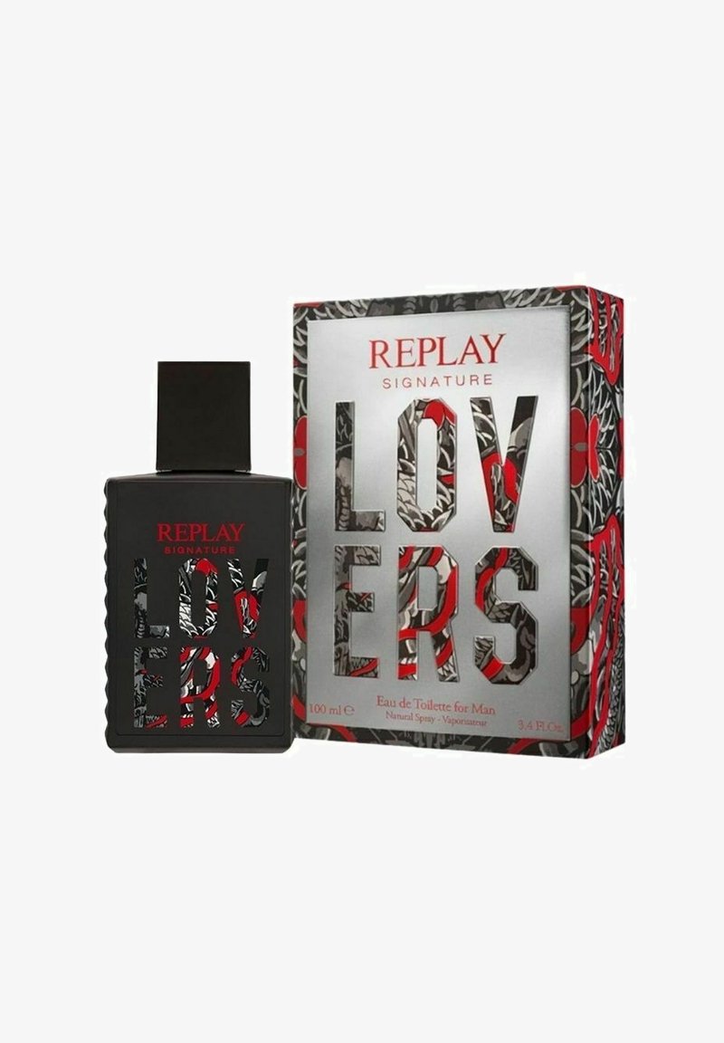Replay Fragrances - GIFTSET REPLAY SIGNATURE LOVERS MAN EDT 100ML + POCHETTE - Eau de toilette - silver, Förstora
