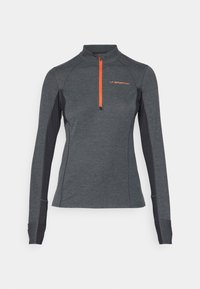 SWIFT LONGSLEEVE  - Tops ar garām piedurknēm - black/cherry tomato