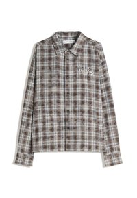 Bershka OVERSIZED CHECK Shirt light blue