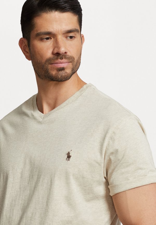 JERSEY V-NECK T-SHIRT - Basic T-shirt - expedition dune heather2