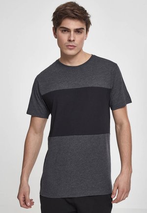Urban Classics CONTRAST PANEL - T-shirts print - charcoal/black